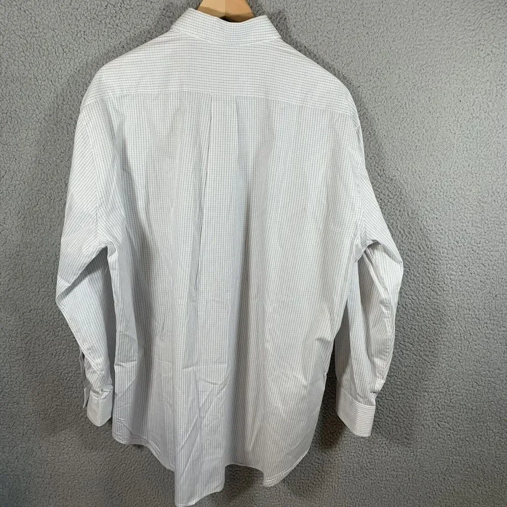 Gitman Bros Shirt Men's 18 34 White Long Sleeve‎ Button Down Casual USA Made